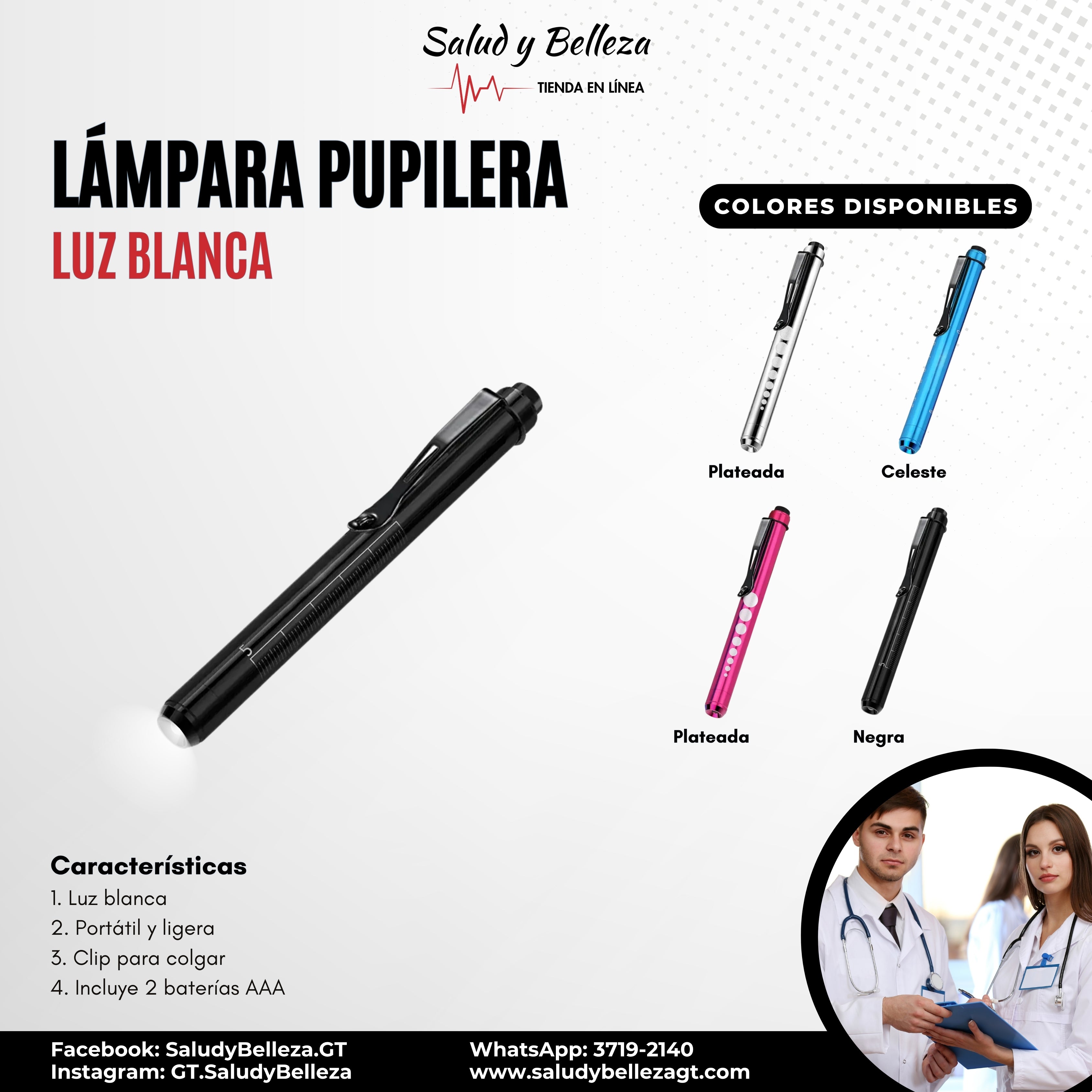 Lámpara pupilera (Luz blanca)