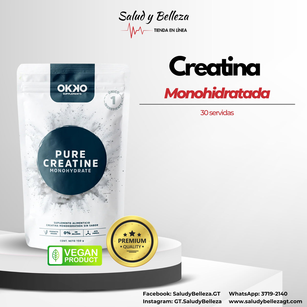 Creatina Monohidratada (30 servidas)