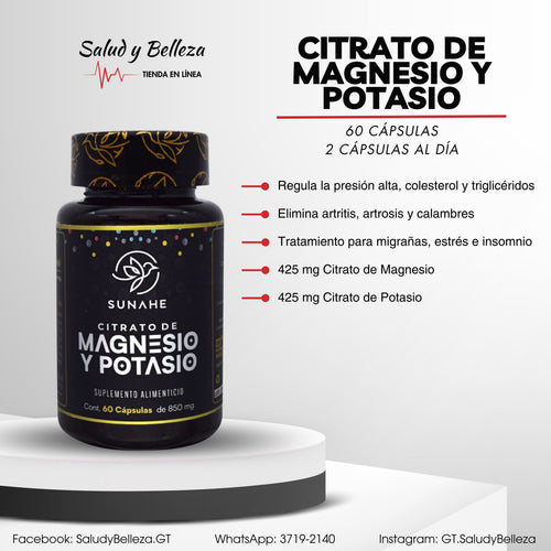 Citrato de magnesio y potasio