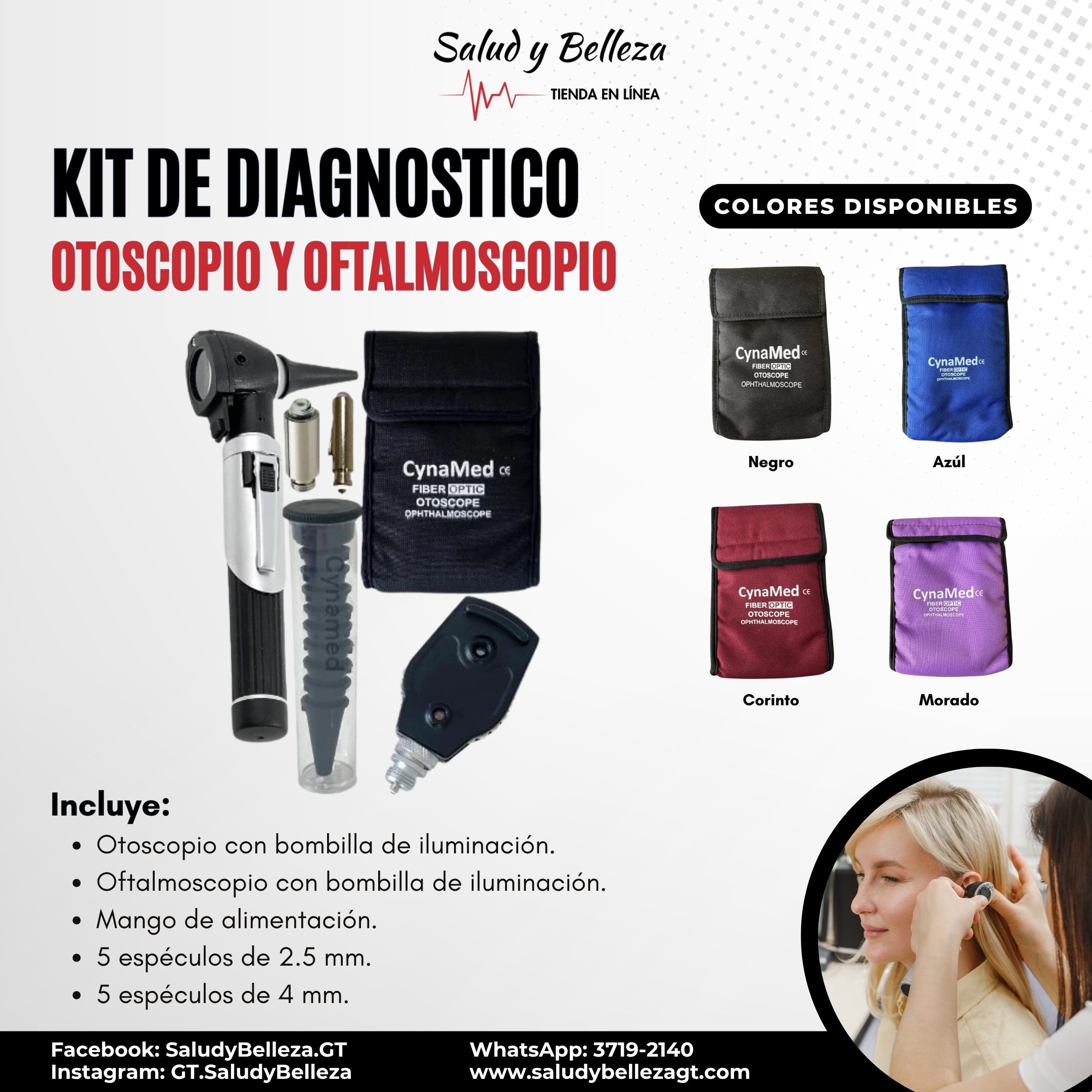 Kit Otoscopio y Oftalmoscopio
