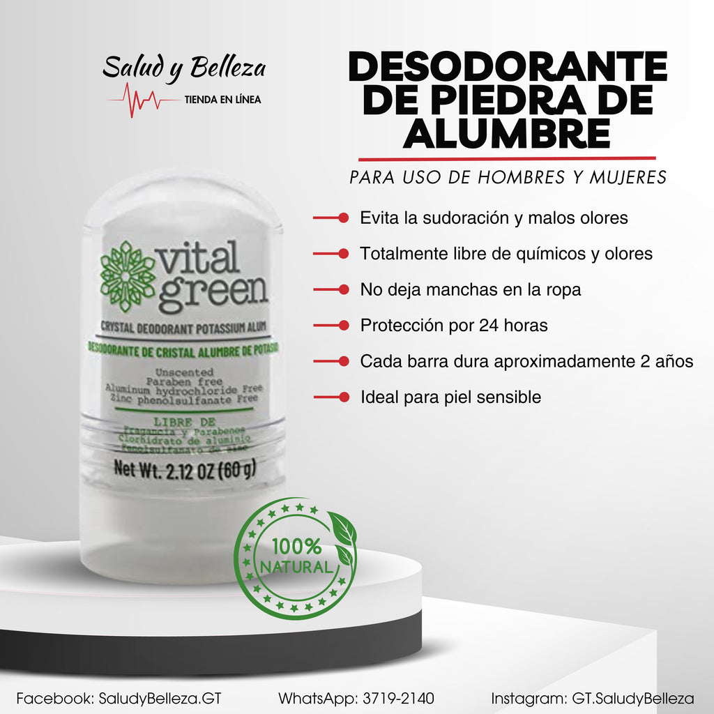 Desodorante de alumbre
